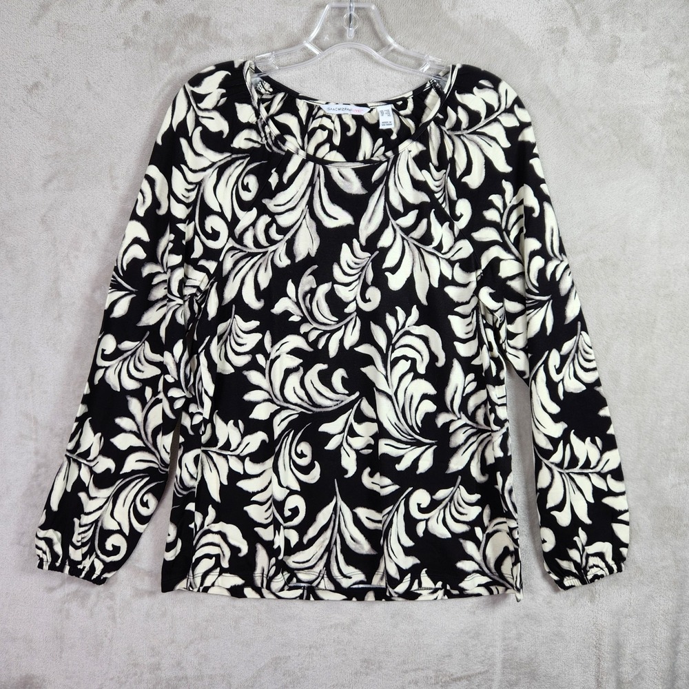 Isaac Mizrahi Live Top Women XXS Pitch Black Ponte Raglan Blouson Sleeve A609921